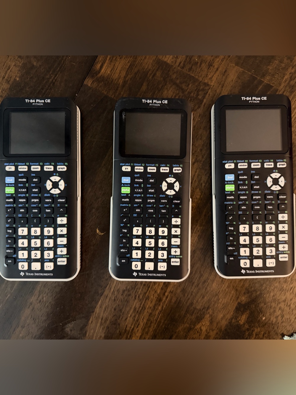 Texas Instruments Graphing Calculator Trio - Black and White